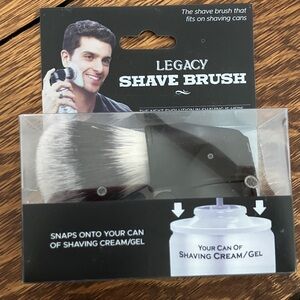 Legacy Shave Brush with Black and White Bristles